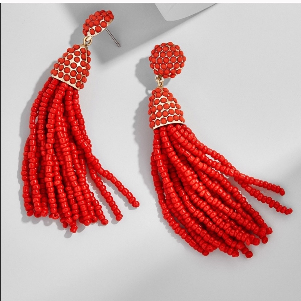 Red Pinata Tassel Earrings - BaubleBar